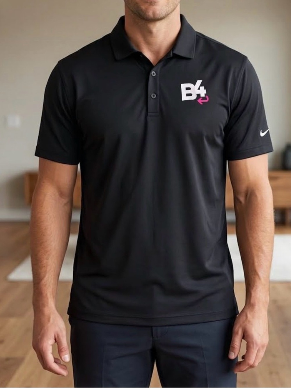 Nike Golf Dri-FIT Polo Shirt Black Men’s Corporate B4 Precovery NWT sz XXL 0190